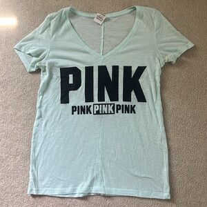 VS Pink Women’s Sheer V-Neck Top